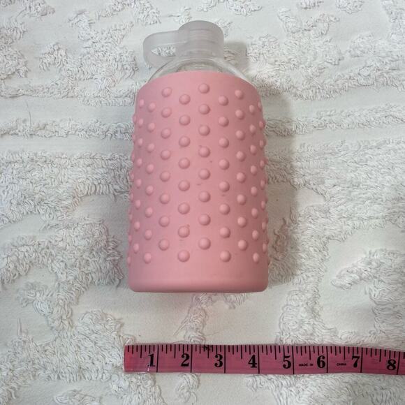 GLASS WATER BOTTLE Silicone Sleeve 32oz On-the-Go Barbie Feminine Sporty Classic - Picture 5 of 6
